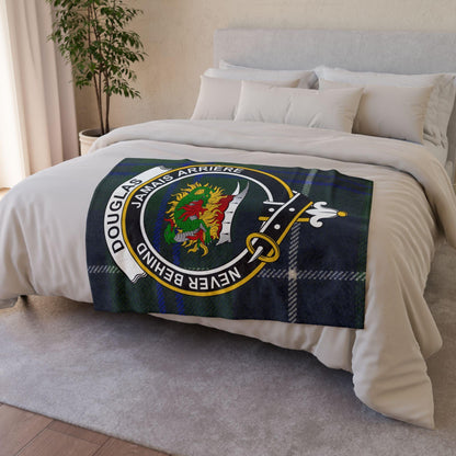 Douglas Clan Tartan Blanket – Scottish Crest Throw - Celtic Ancestry Gifts