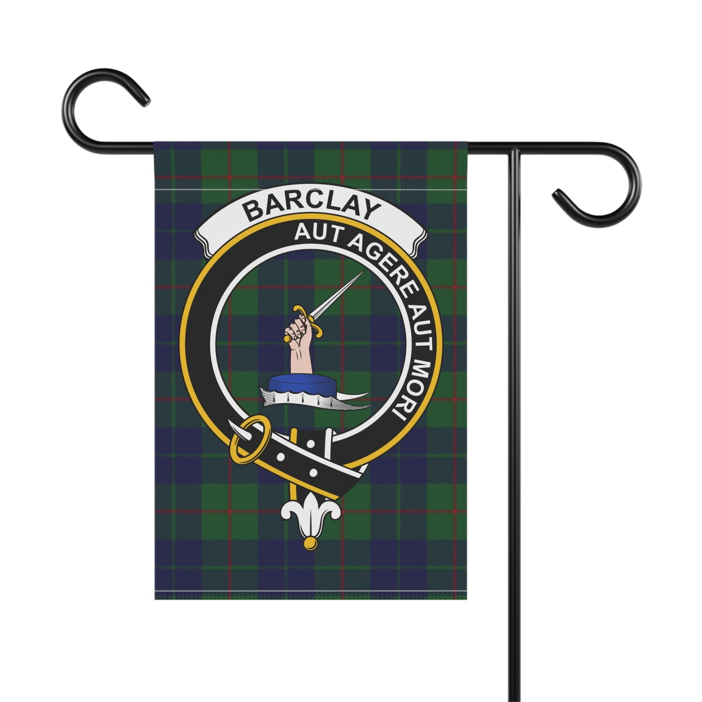 Barclay Clan Scottish Tartan Crest Garden Flag