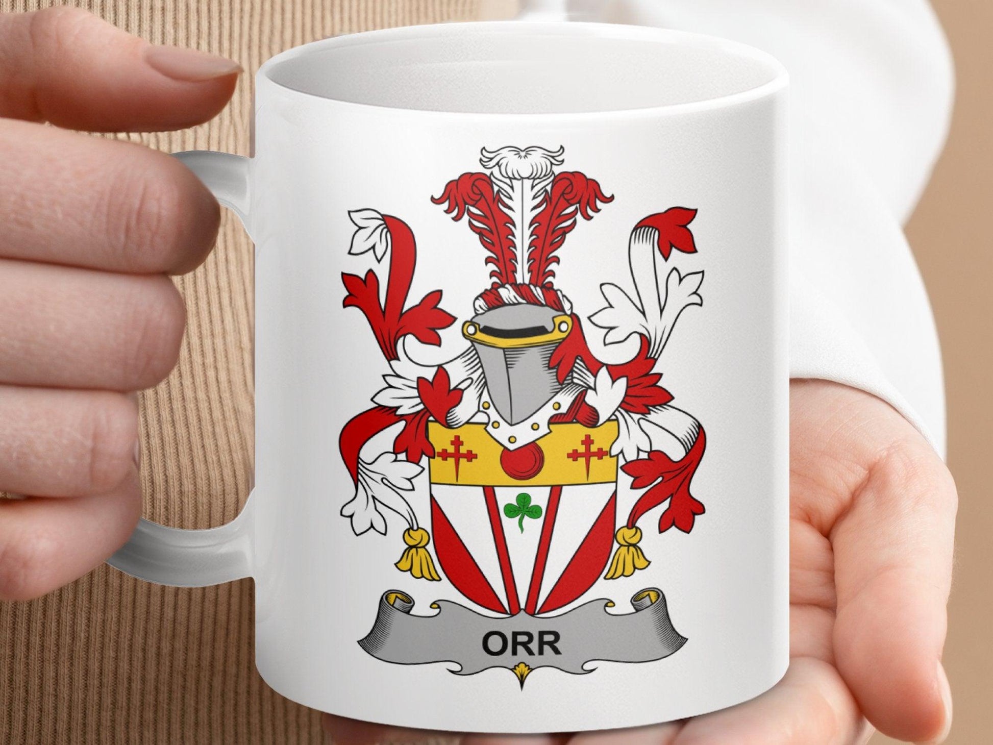 Orr Coat of Arms Family Crest Mug - Celtic Ancestry Gifts