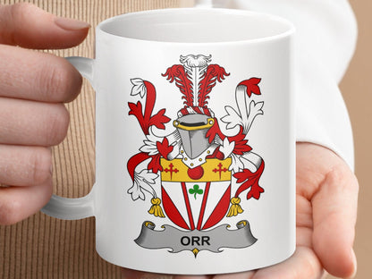Orr Coat of Arms Family Crest Mug - Celtic Ancestry Gifts