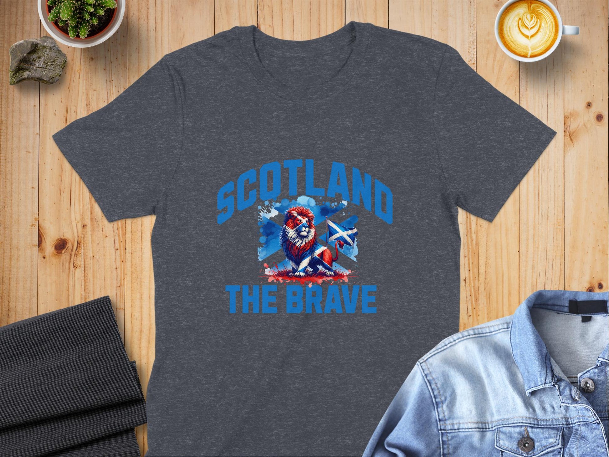 Scotland the Brave Lion Graphic Short Sleeve T-Shirt - Living Stone Gifts