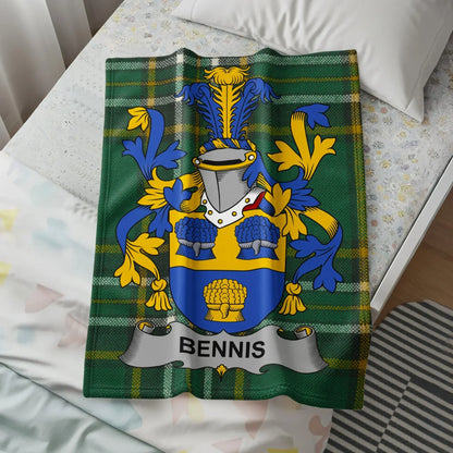 Bennis Scottish Clan Tartan Crest Blanket product