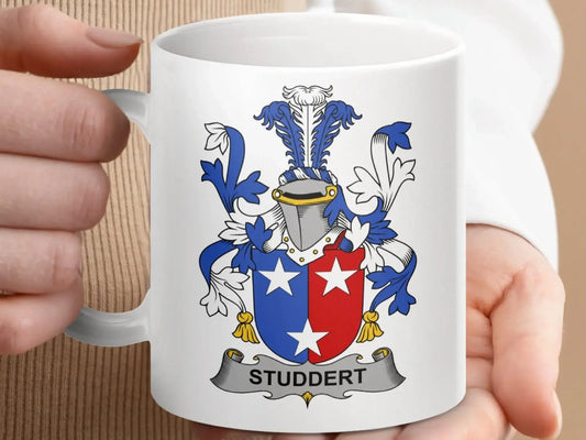 Studdert Family Coat of Arms Crest Mug - Celtic Ancestry Gifts