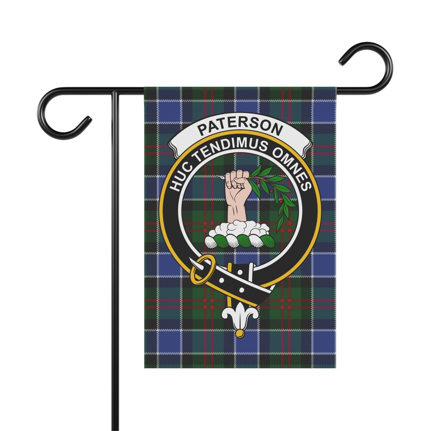 Paterson Clan Scottish Tartan Crest Garden Flag