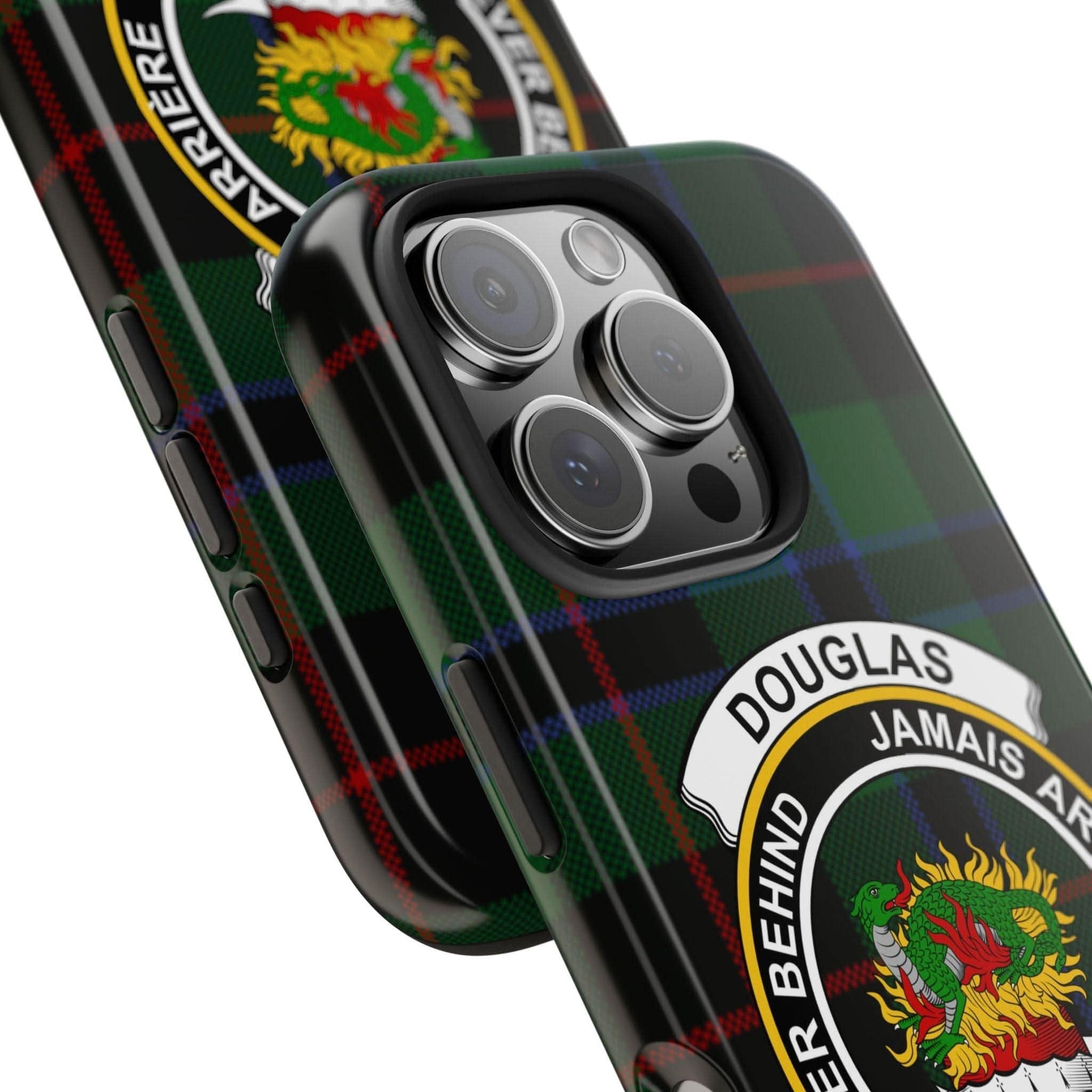 Douglas Clan Crest Tartan Design Cell Phone Case - Celtic Ancestry Gifts