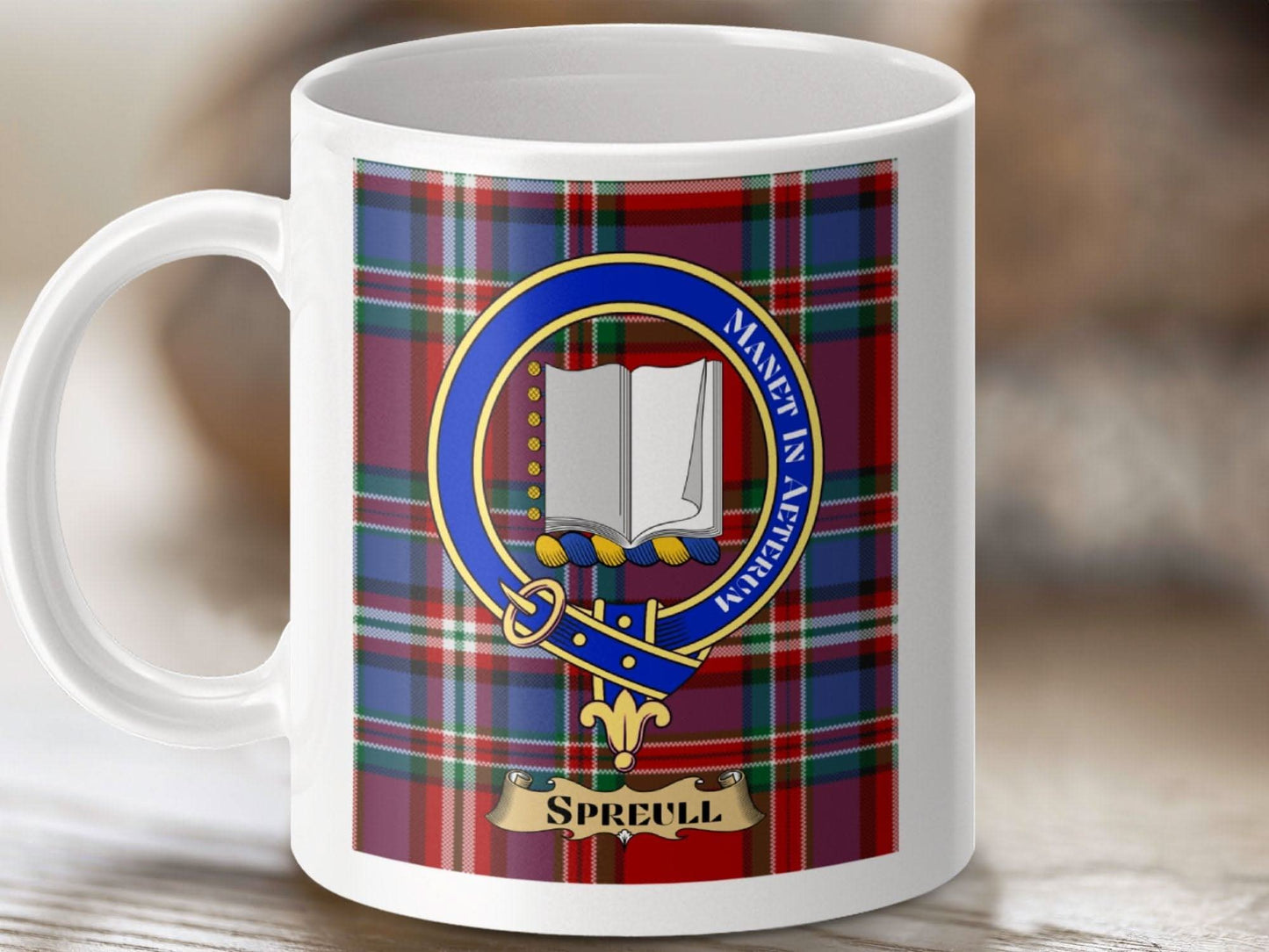Spreull Clan Scottish Tartan Mug Coffee Tea Cup product