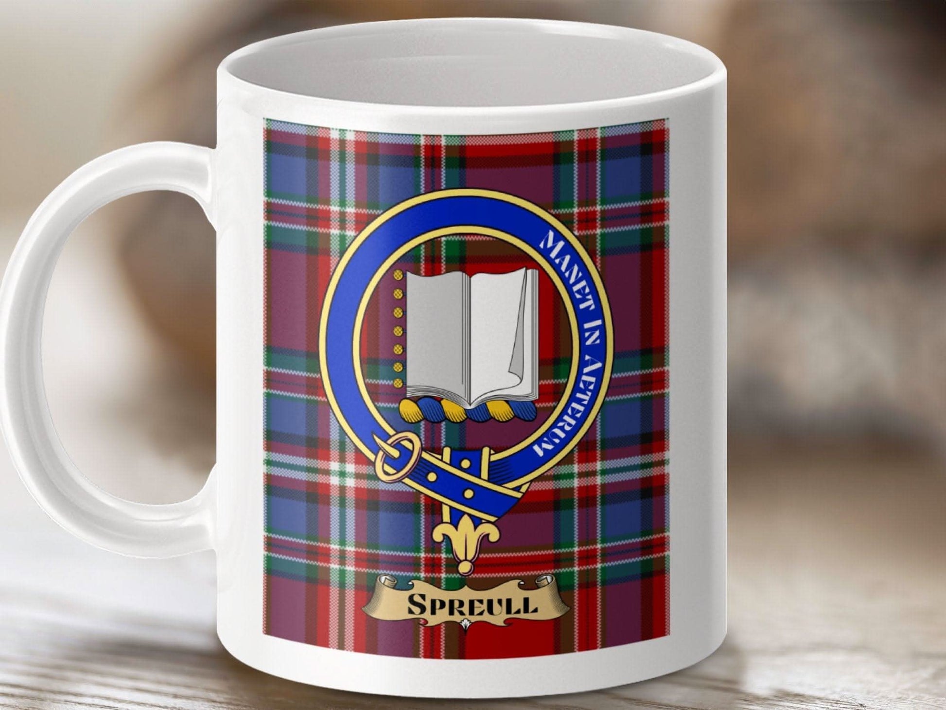 Spreull Clan Scottish Tartan Mug Coffee Tea Cup product