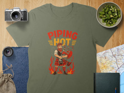 Piping Hot Bagpipe Graphic Tee for Unique Style product type