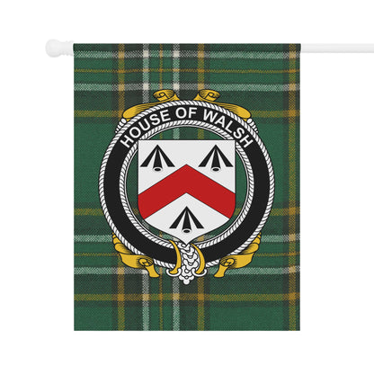 House of Walsh Tartan Crest Flag Home Decor
