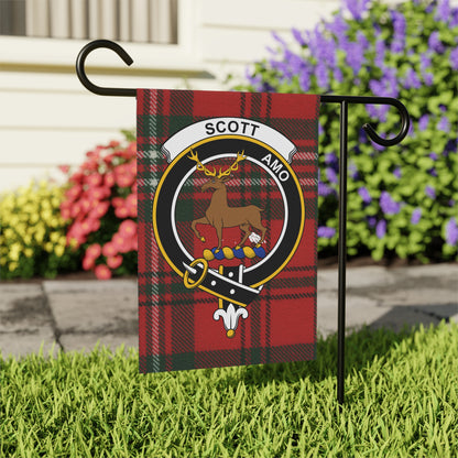 Scott Clan Scottish Tartan Crest Garden Flag