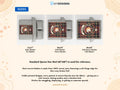 Stewart of Appin woven blanket size guide comparing 52 × 37, 60 × 50 and 80 × 60 inches