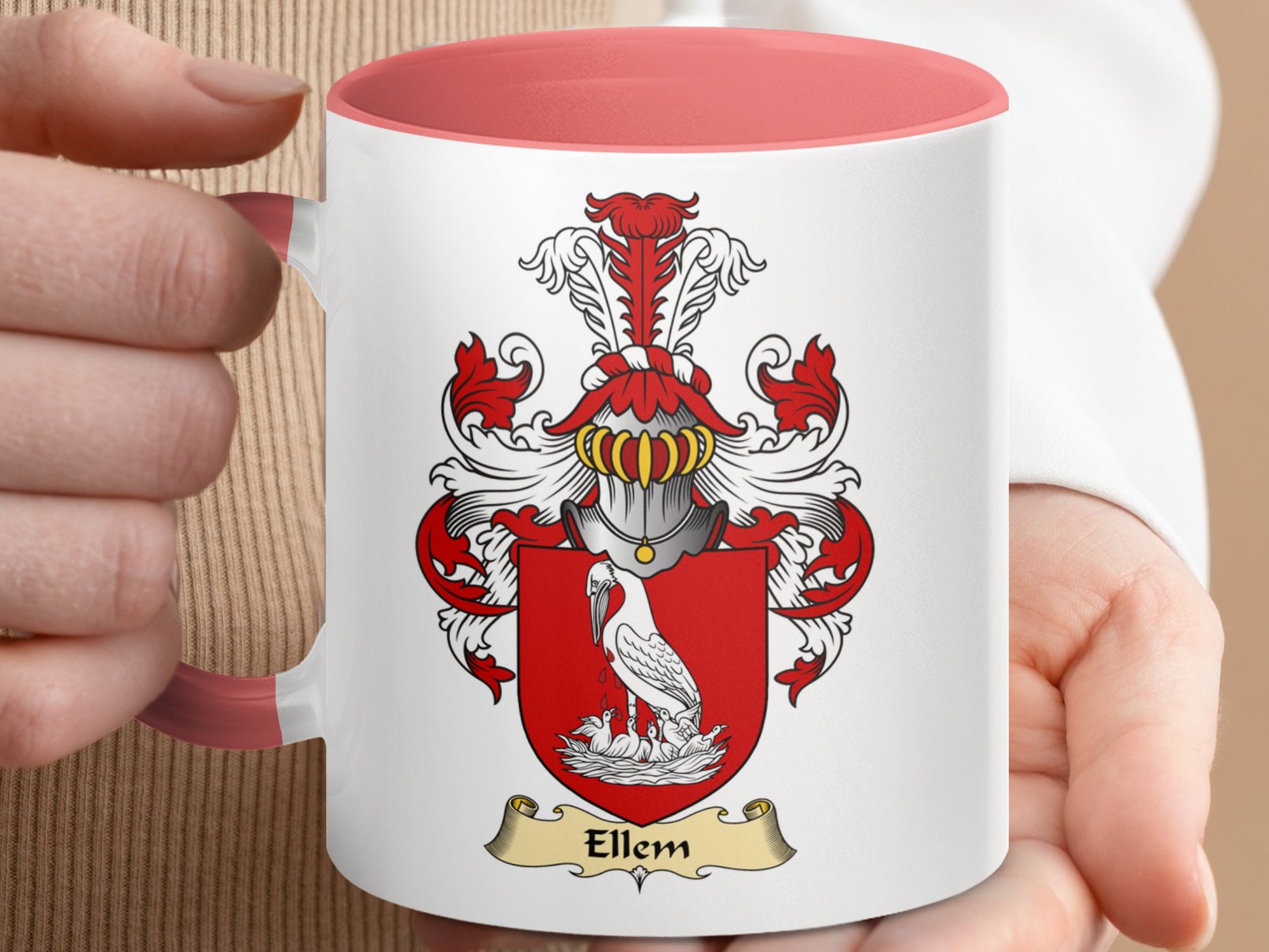 Clan Ellen Scottish Coat of Arms Accent Mug - Living Stone Gifts