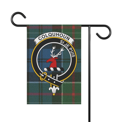 Colquhoun Clan Scottish Tartan Crest Garden Flag