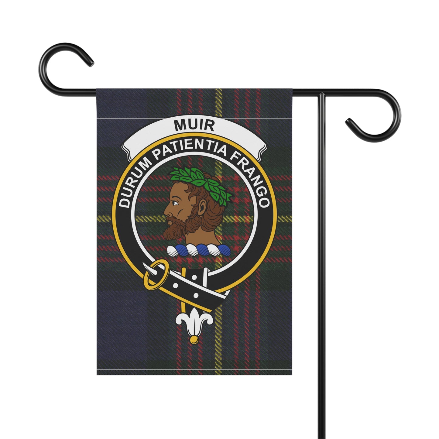 Muir Clan Scottish Tartan Crest Garden Flag