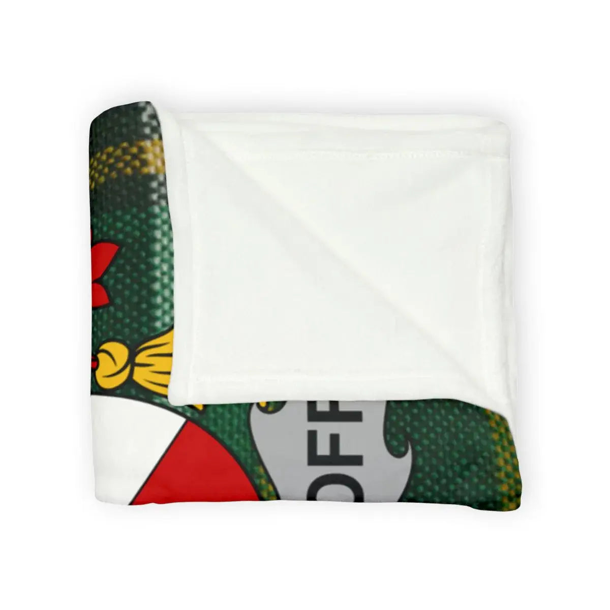 Off White and Green Patterned Soft Blanket product