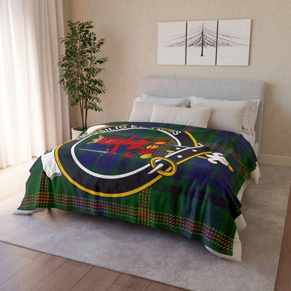 Maitland Clan Tartan Blanket – Scottish Crest Throw, Soft & Cozy