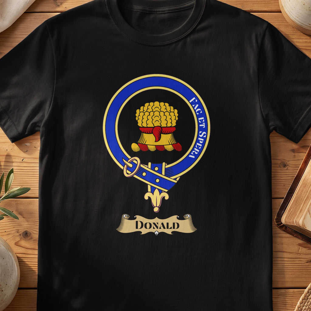 Donald Scottish clan crest T-shirt in black