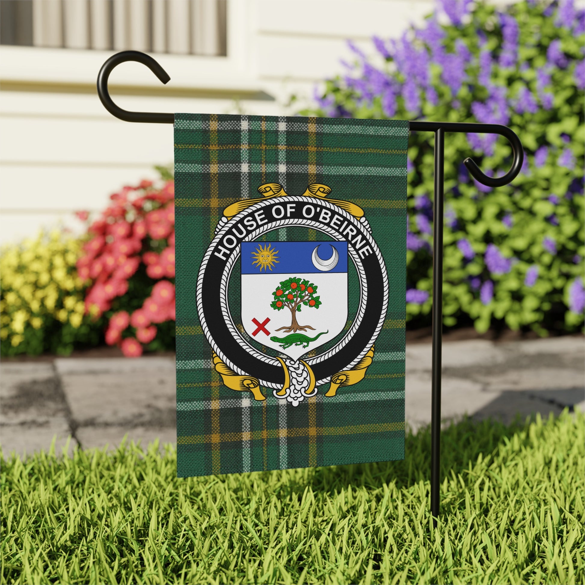 House of O'Beirne Crest Garden Flag for Decoration