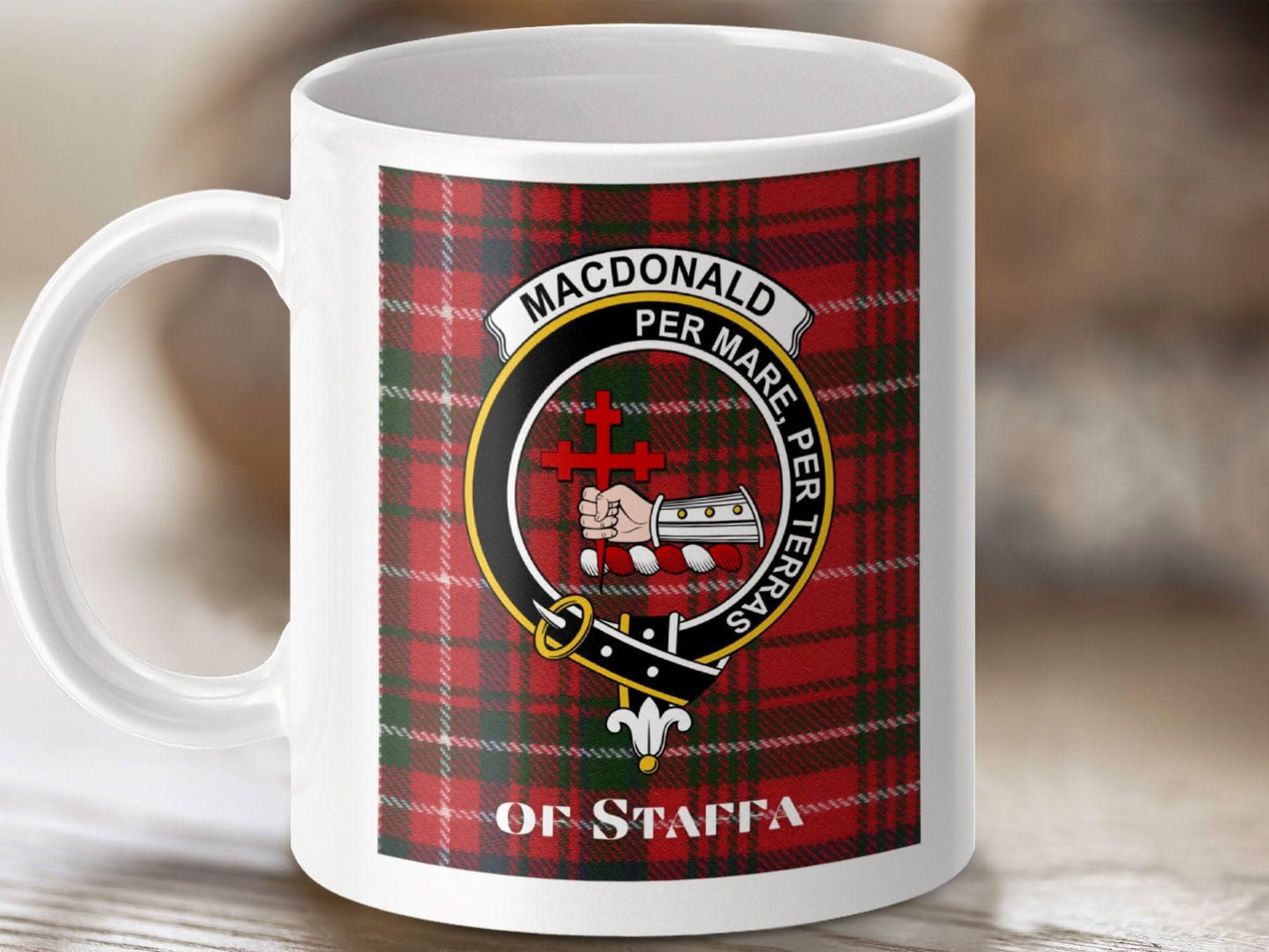 Macdonald Per Mare Per Terras Crest Mug Staffa product type