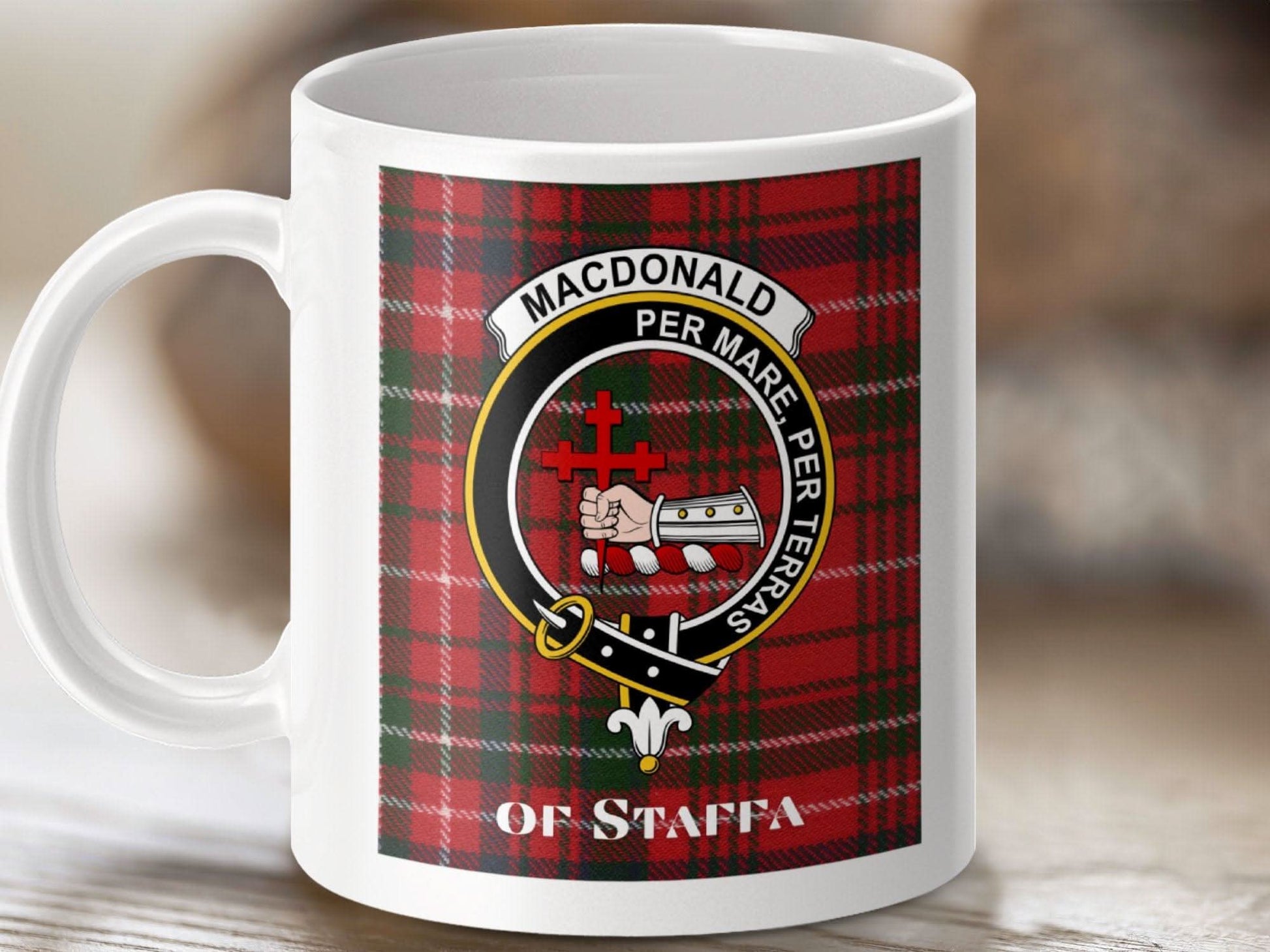 Macdonald Per Mare Per Terras Crest Mug Staffa product type