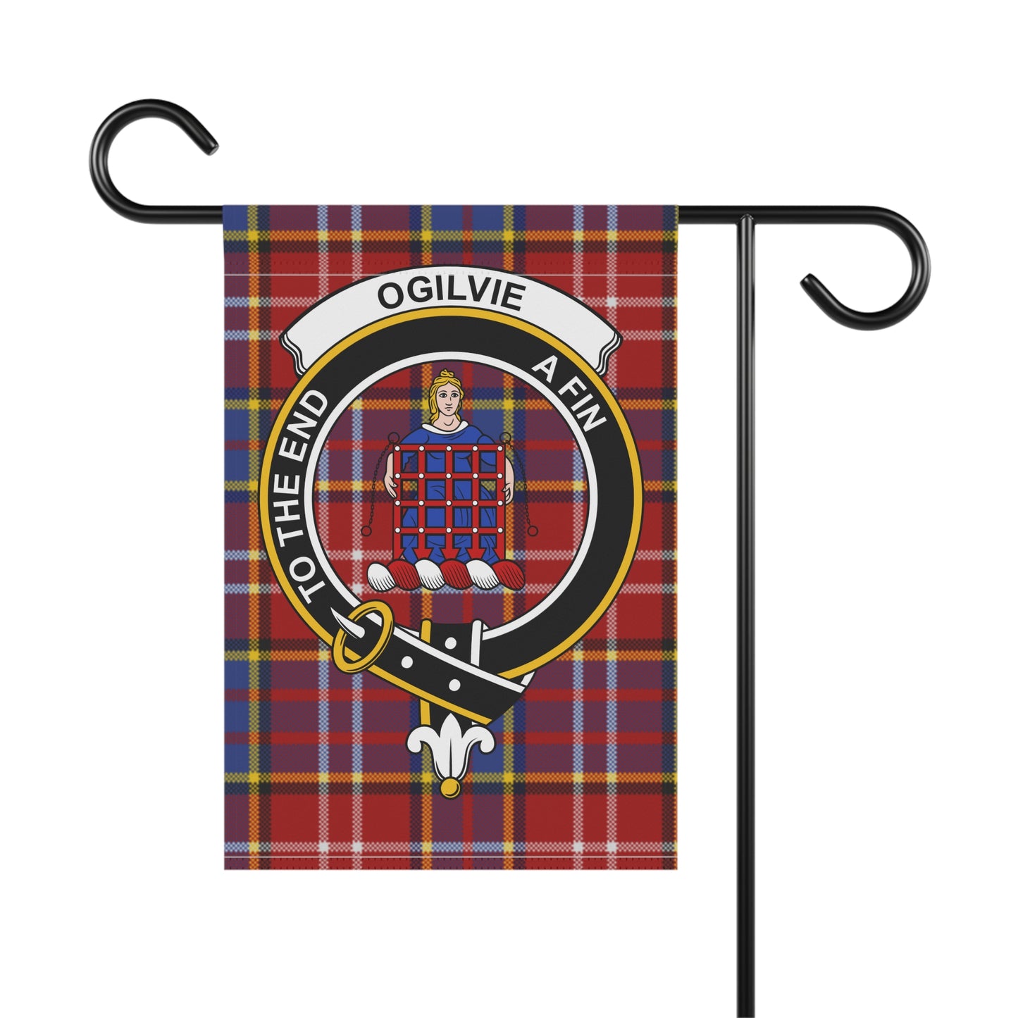 Ogilvie Clan Scottish Tartan Crest Garden Flag