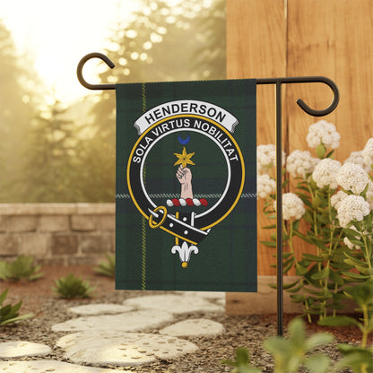 Henderson Clan Scottish Tartan Crest Garden Flag