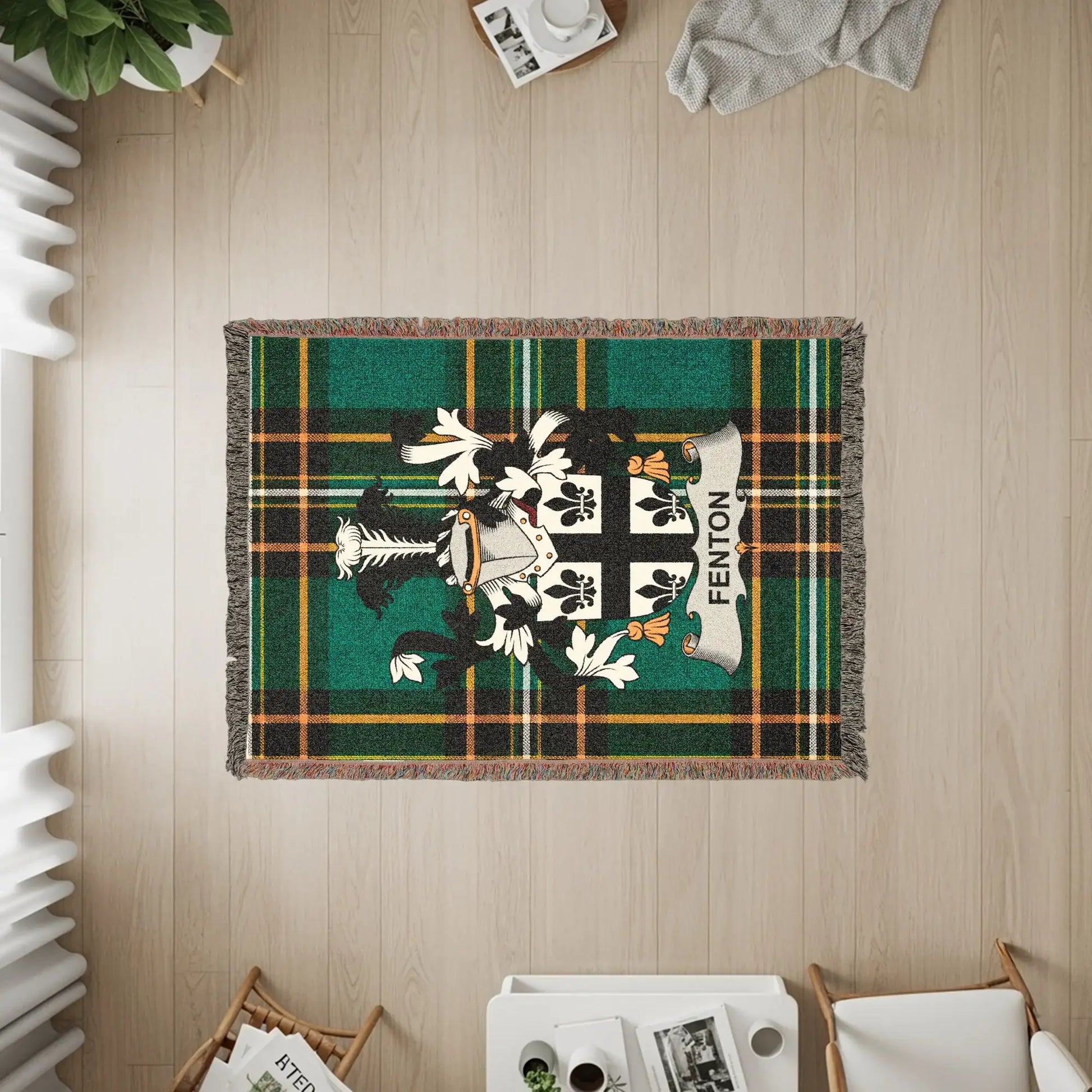 Fenton Family Crest Green Tartan Plaid product type