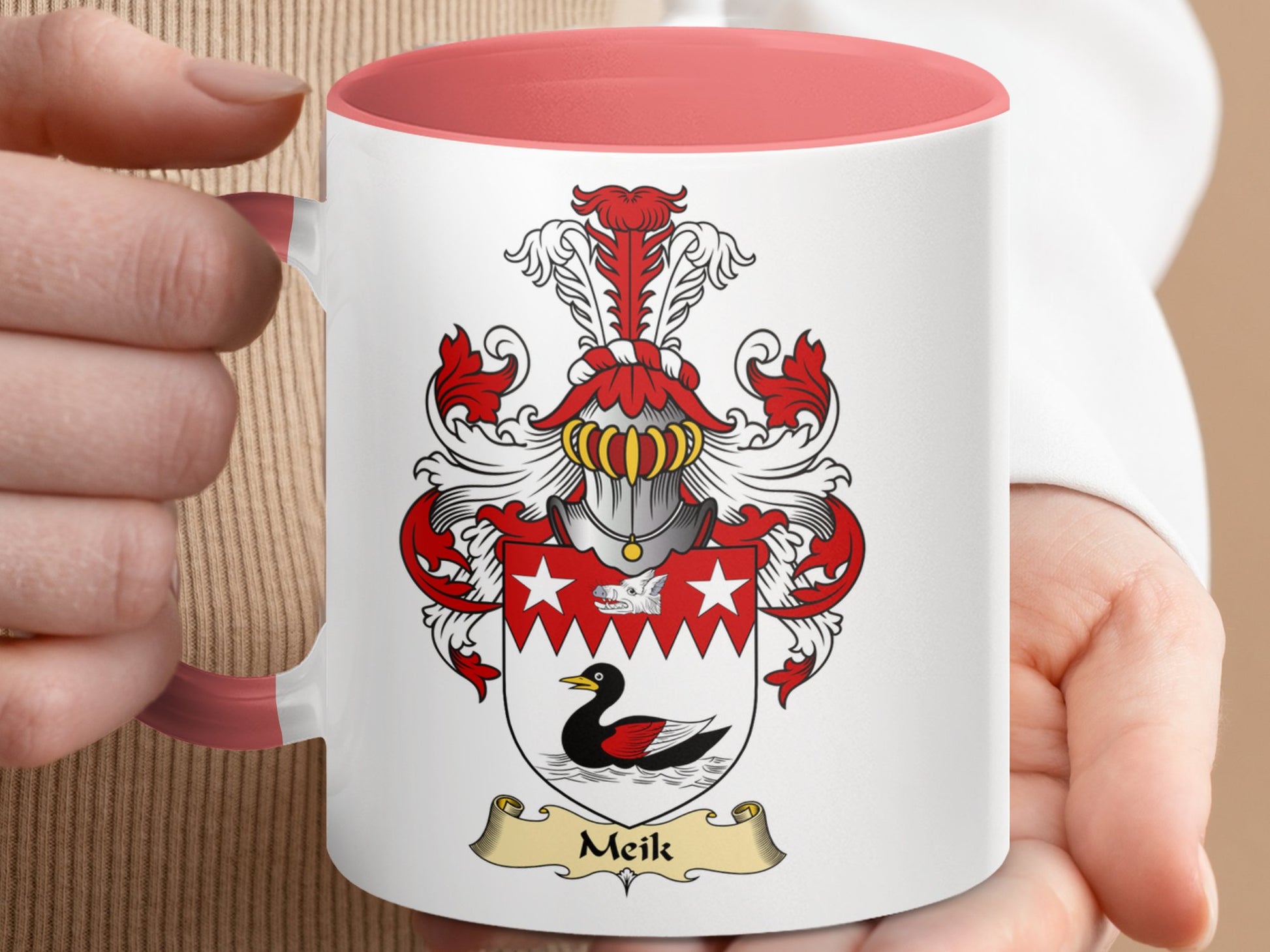 Scottish Clan Surname Meik Coat of Arms Mug - Living Stone Gifts