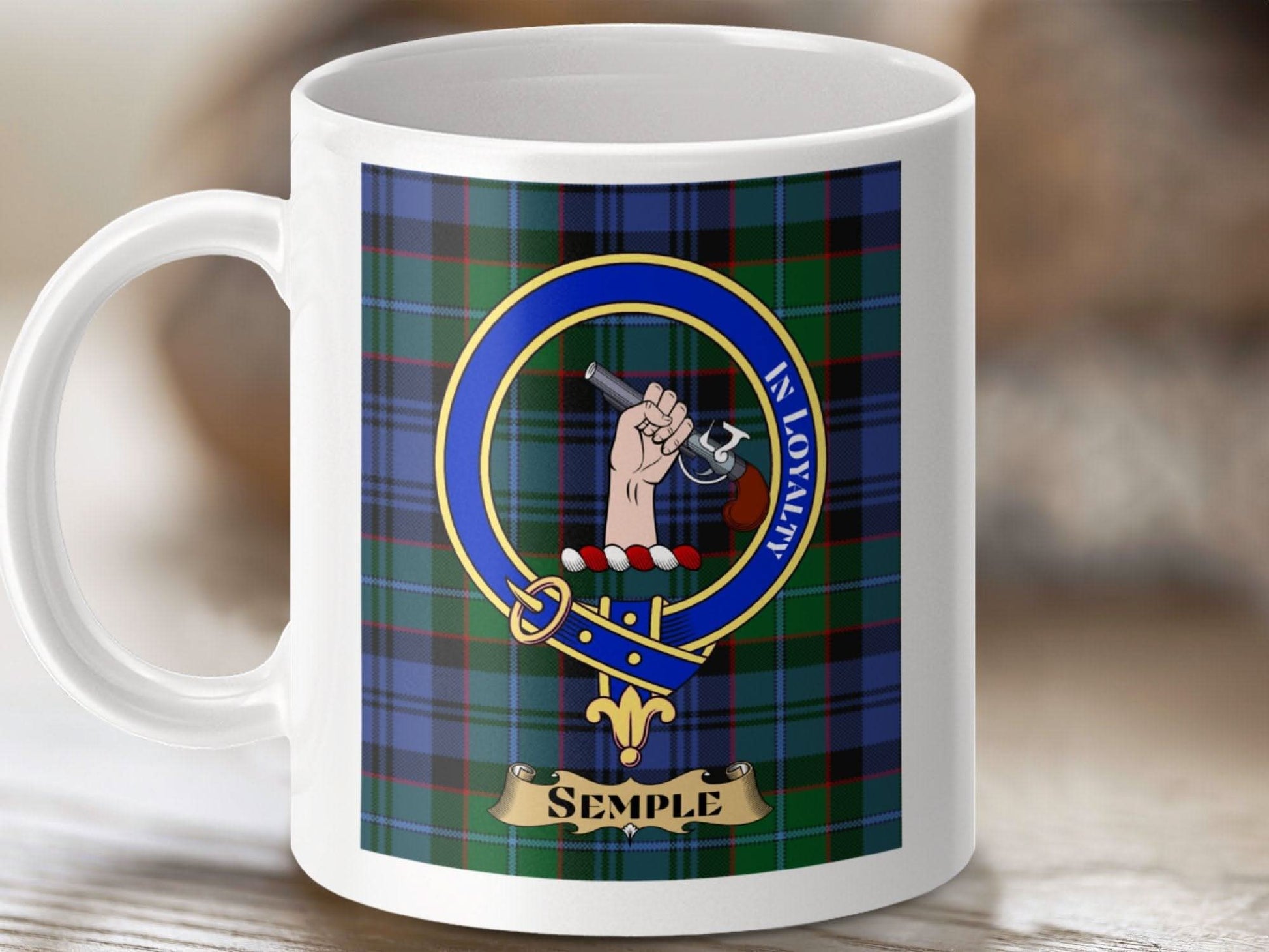 Clan Semple Crest Coat of Arms Design Ceramic Mug product