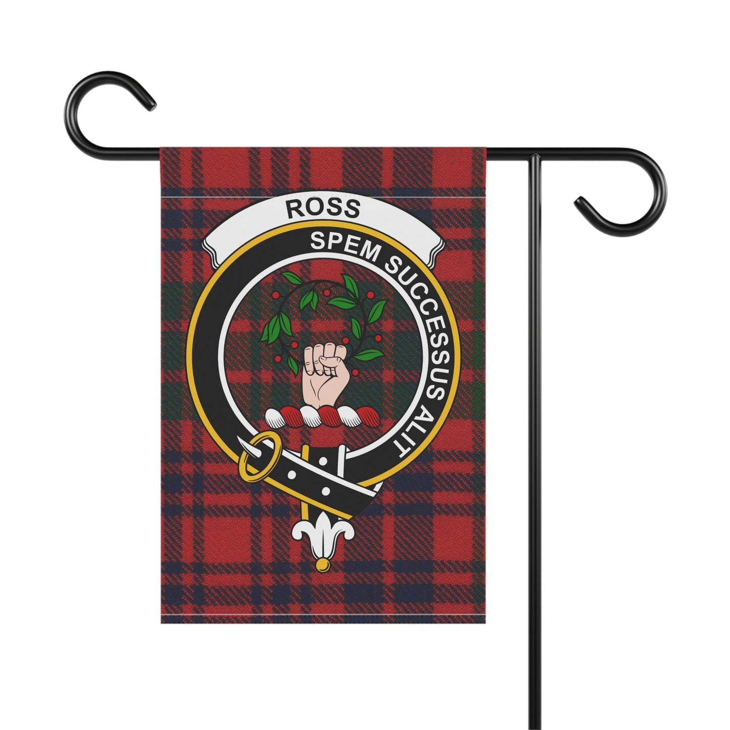 Ross Clan Scottish Tartan Crest Garden Flag