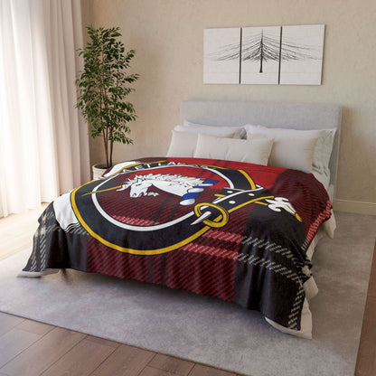 Ramsay Clan Tartan Blanket – Scottish Crest Throw, Soft & Cozy - Celtic Ancestry Gifts