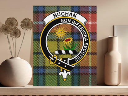 Buchan Scottish Tartan Crest Canvas - Celtic Ancestry Gifts