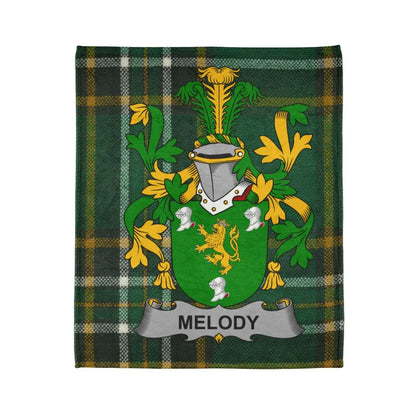 Family Crest with Melody Design Throw Blanket Product