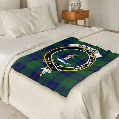 Barclay Clan Scottish Tartan Crest Throw Blanket - Living Stone Gifts