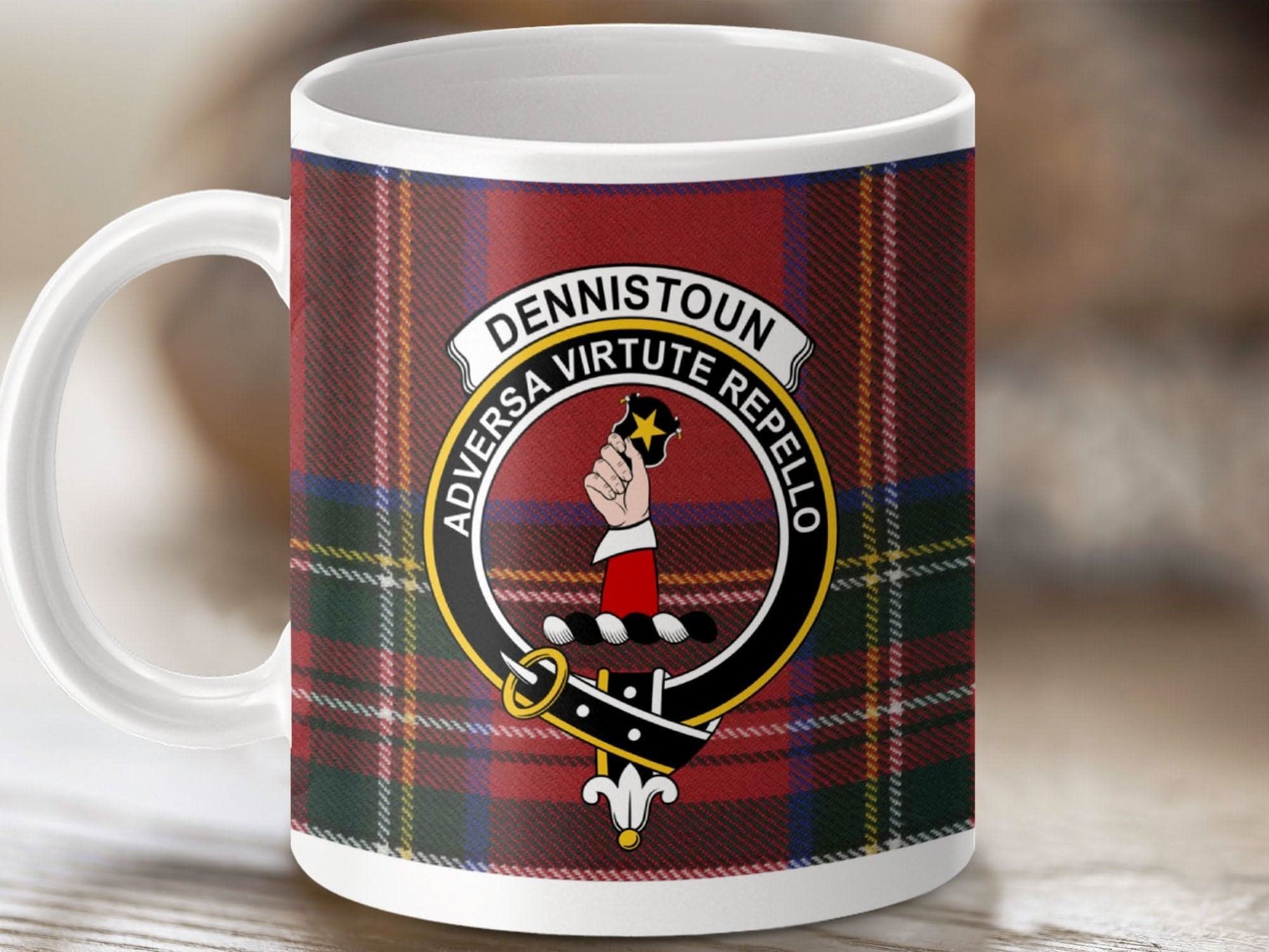 Beautiful Dennistoun Clan Crest Mug Product