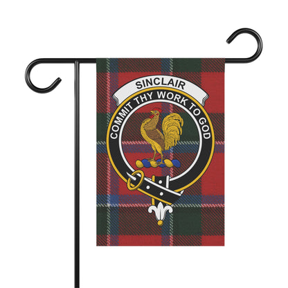 Sinclair Clan Scottish Tartan Crest Garden Flag