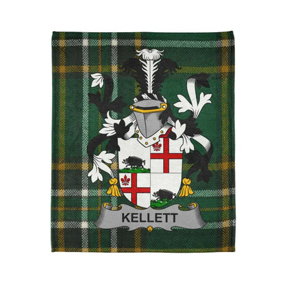 Kellett Family Crest Tartan Green Blanket product