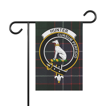 Hunter Clan Scottish Tartan Crest Garden Flag