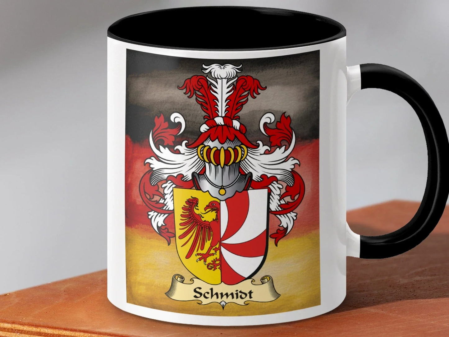 Schmidt Family Crest Heraldry Emblem Mug product