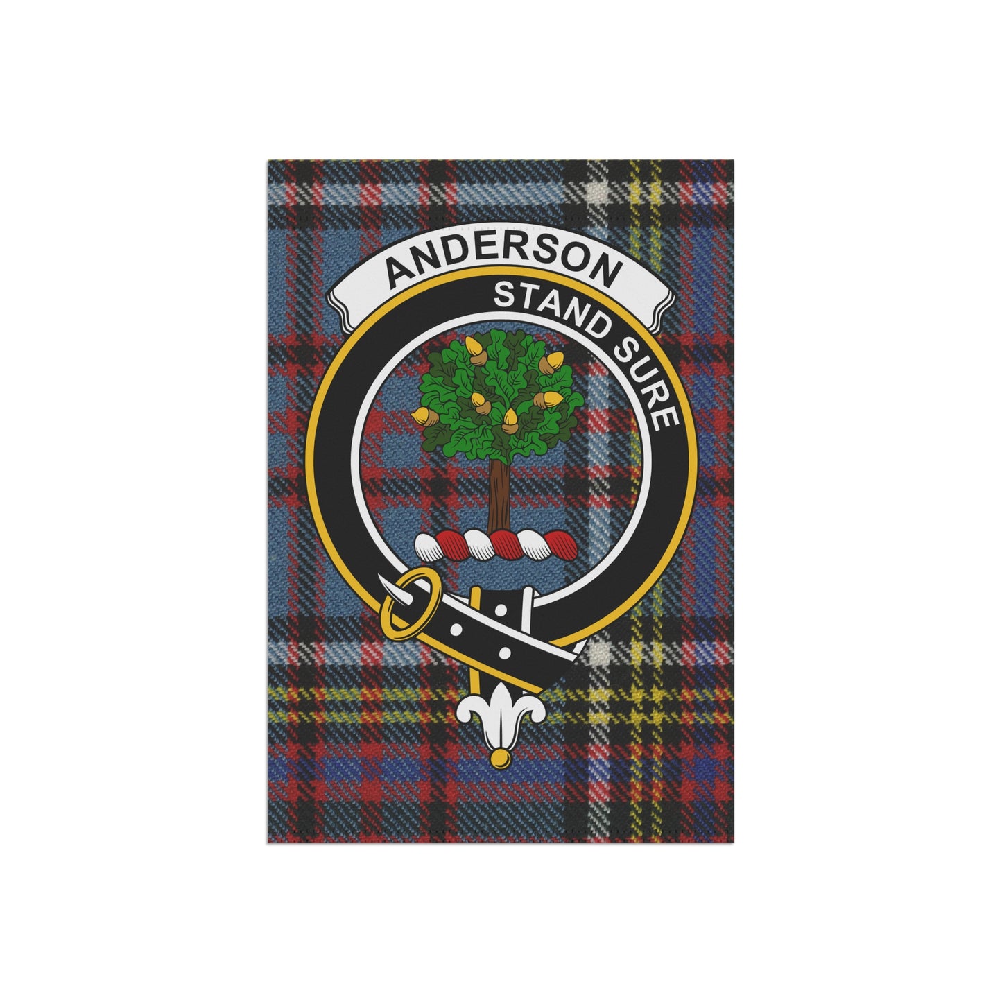 Anderson Clan Scottish Tartan Crest Garden Flag