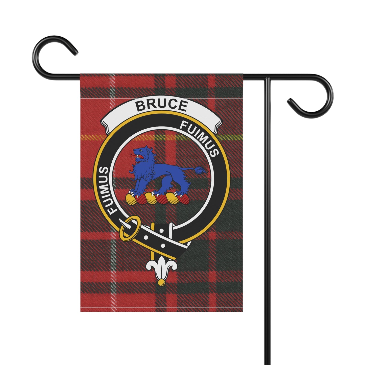 Bruce Clan Scottish Tartan Crest Garden Flag