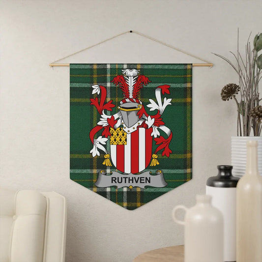Family Crest Plaid Design Personalized Wall Tapestry product