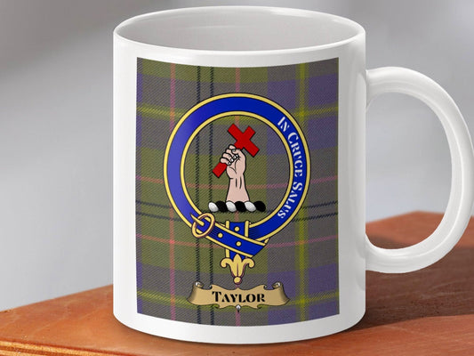 Clan Taylor Crest Badge Tartan Pattern Mug product