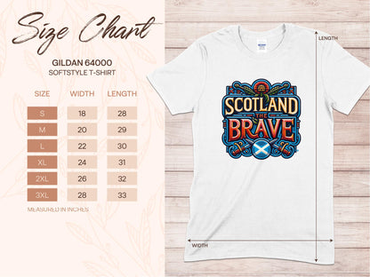 Scotland The Brave Bold Graphic Print T-Shirt - Living Stone Gifts