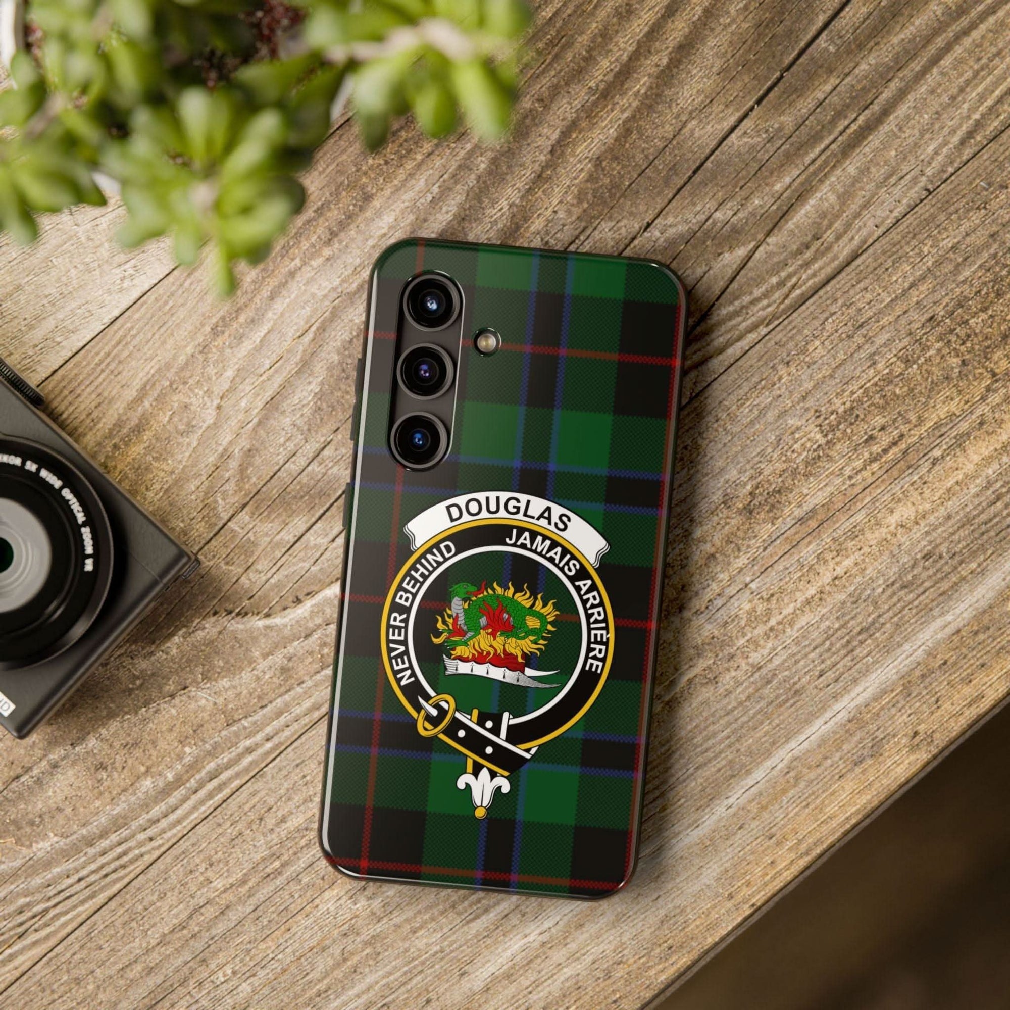 Douglas Clan Crest Tartan Design Cell Phone Case - Celtic Ancestry Gifts
