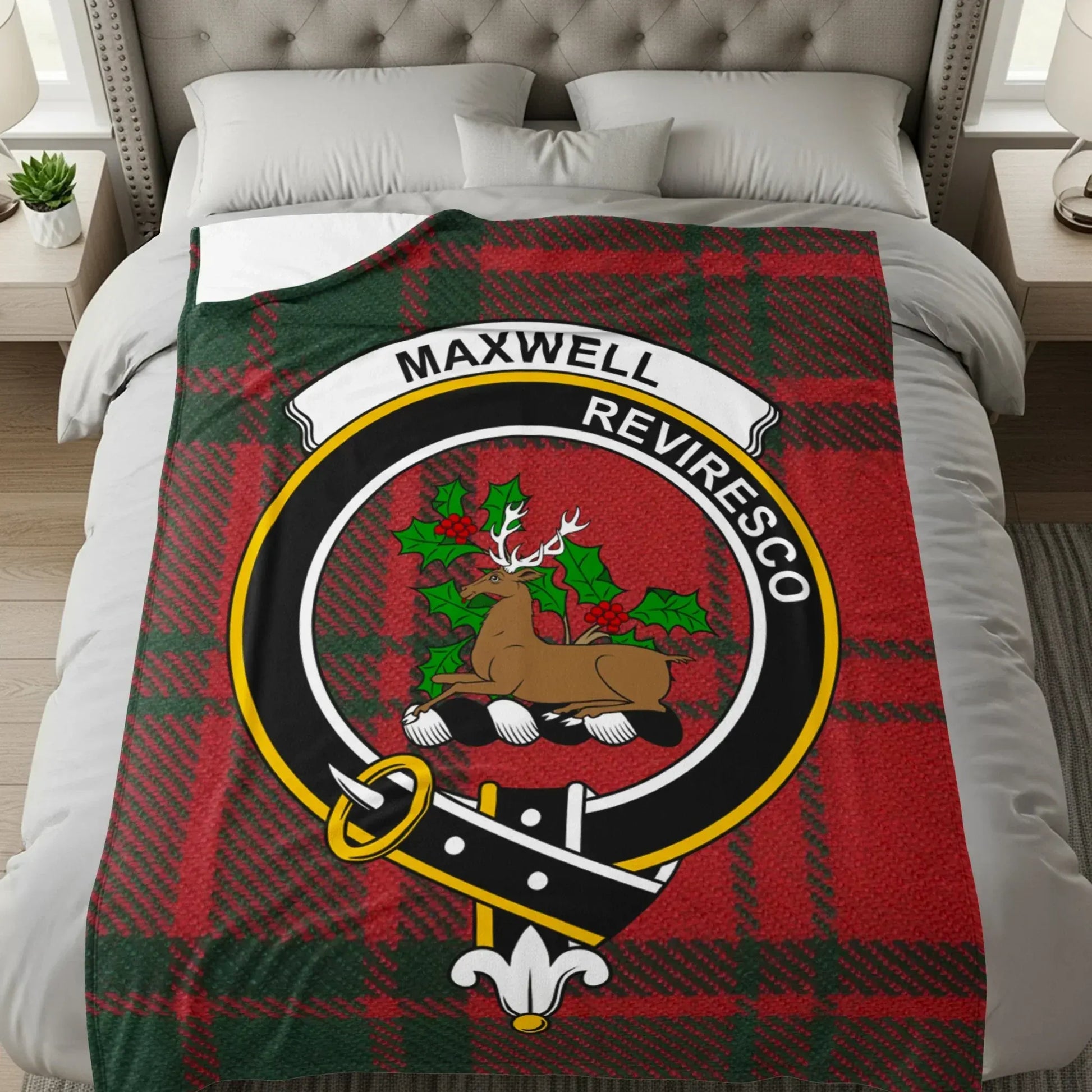 Maxwell Revresco Plaid Emblem Design Blanket product