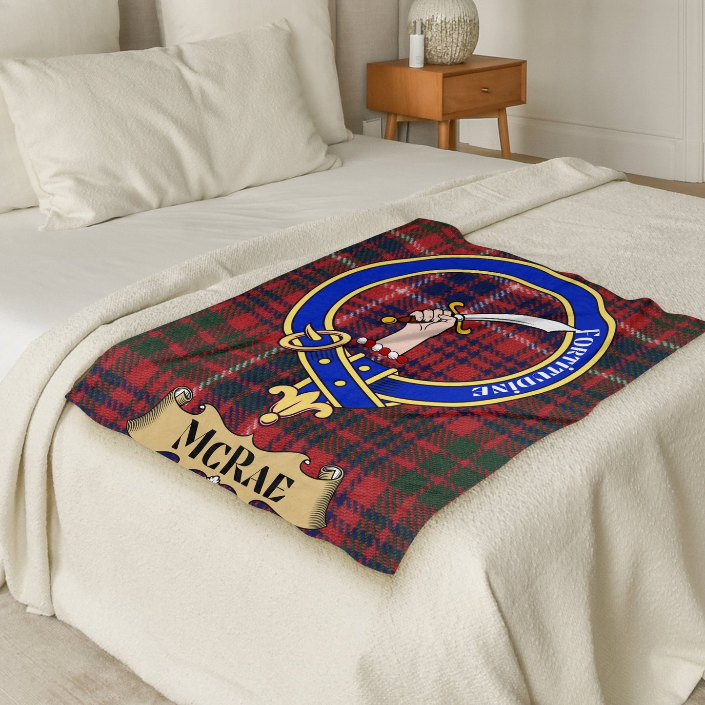 Scottish Clan McRae Tartan Design Throw Blanket - Living Stone Gifts