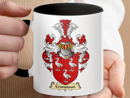 Cranstoun Clan Scottish Coat of Arms Accent Mug - Living Stone Gifts