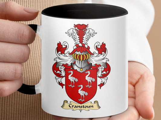 Cranstoun Clan Scottish Coat of Arms Accent Mug - Living Stone Gifts