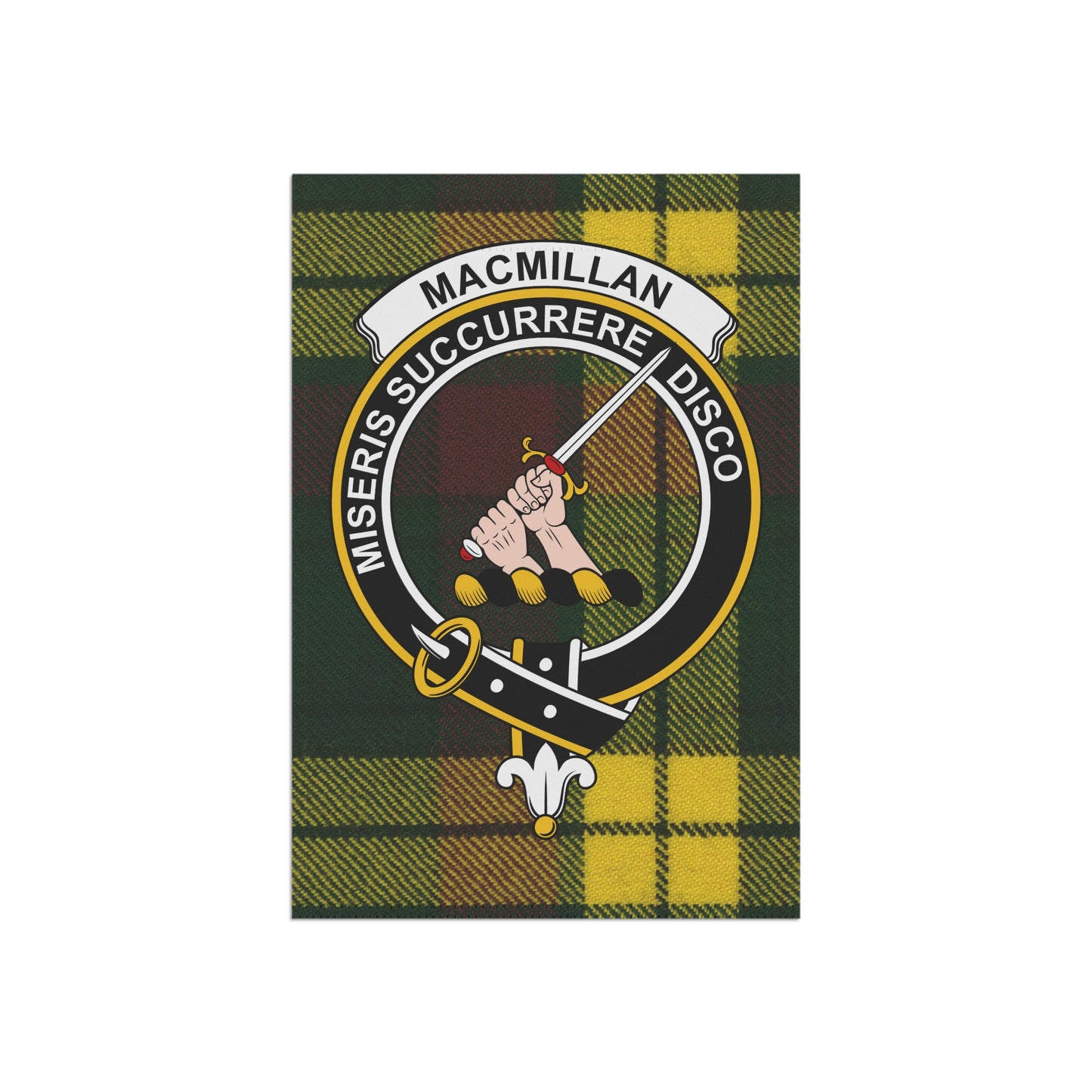 MacMillan Clan Scottish Tartan Crest Garden Flag